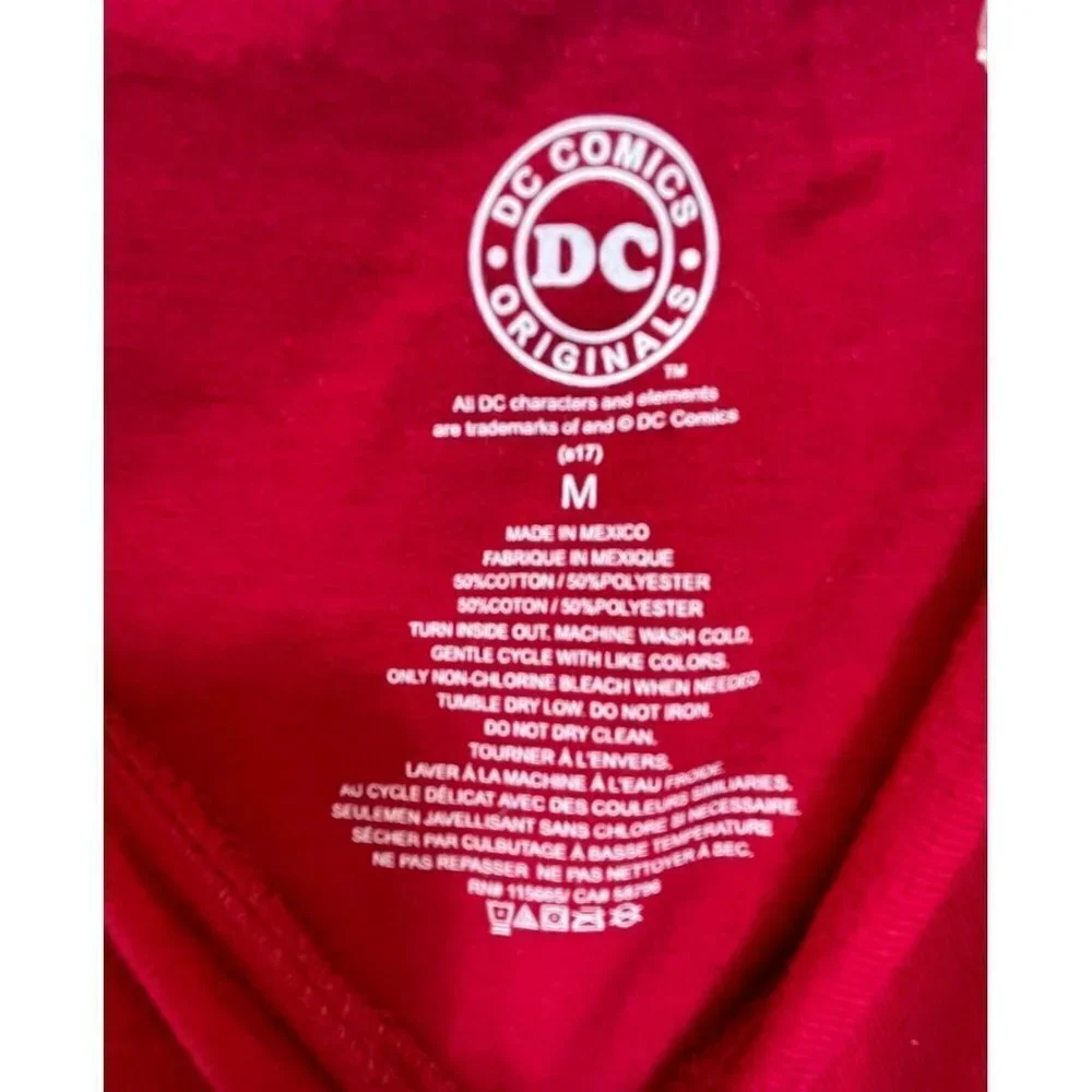 DC Comics Flash Logo Women T-Shirt Tee Size Medium Short Sleeve Cotton Hi Low - Picture 2 of 5